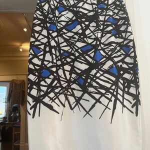 Abstract Black and Blue Women's Skirt by Milly